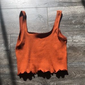 orangish crop top